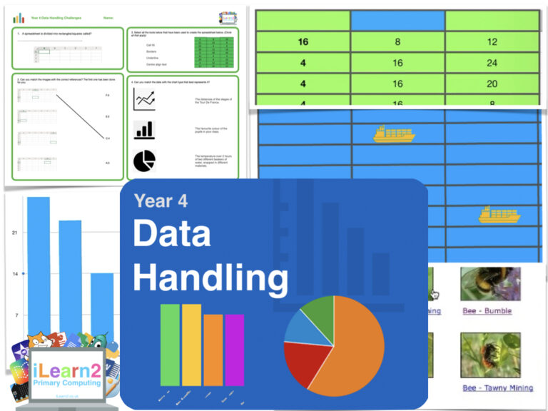 Year 4 Data Handling Activity Pack iLearn2 Primary Computing. Made